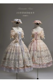 Zuo Lanrichen Romantic Rose Corset Top Vest Blouse Overblouse Skirt Overskirt and JSK(Reservation/5 Colours/Full Payment Without Shipping)